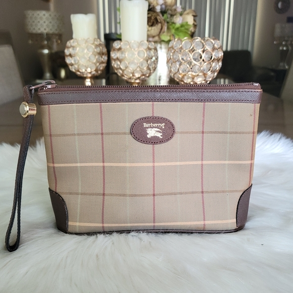 100% Authentic burberrys vintage wristlet clutch bag - Picture 1 of 10